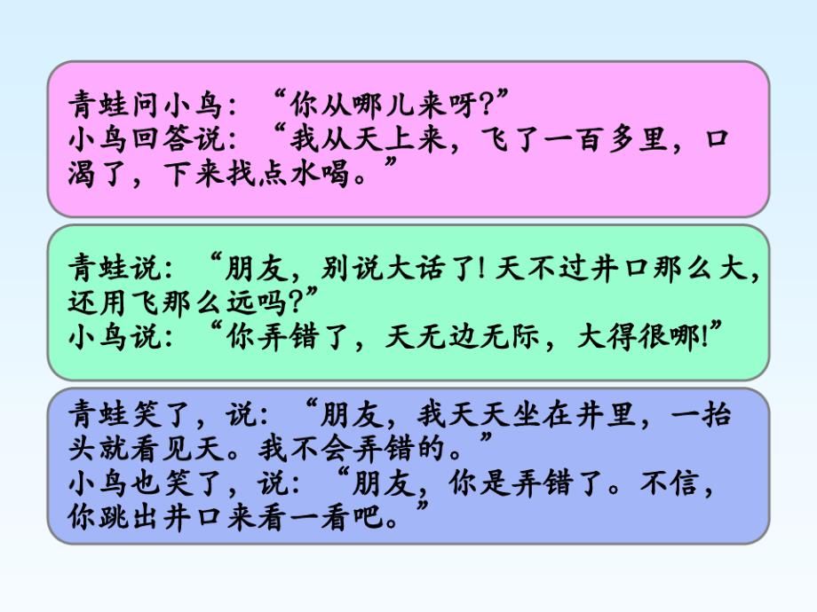 【教学】部编教材二年级上册12《坐井观天》(志成小学裴雅祺)精品PPT课件_第3页