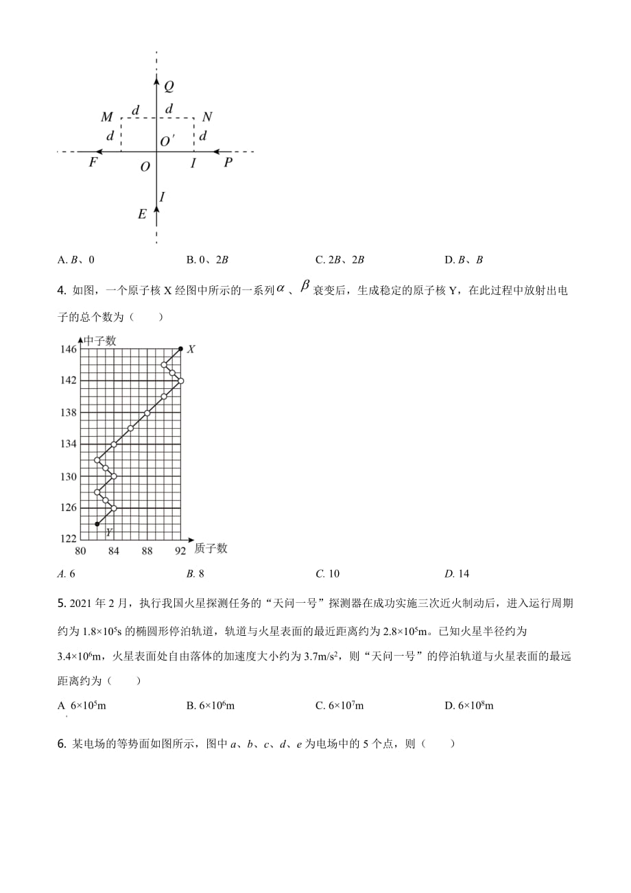 全国高考2021年甲卷物理试题（试题版）_第2页