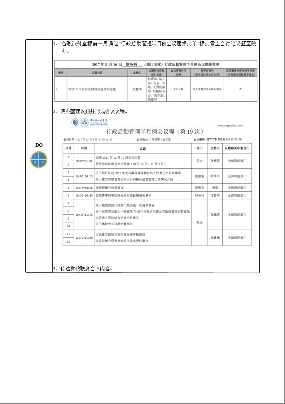 院办室持续改进提升医院行政部门管理执行效率PDCA汇报书_第3页