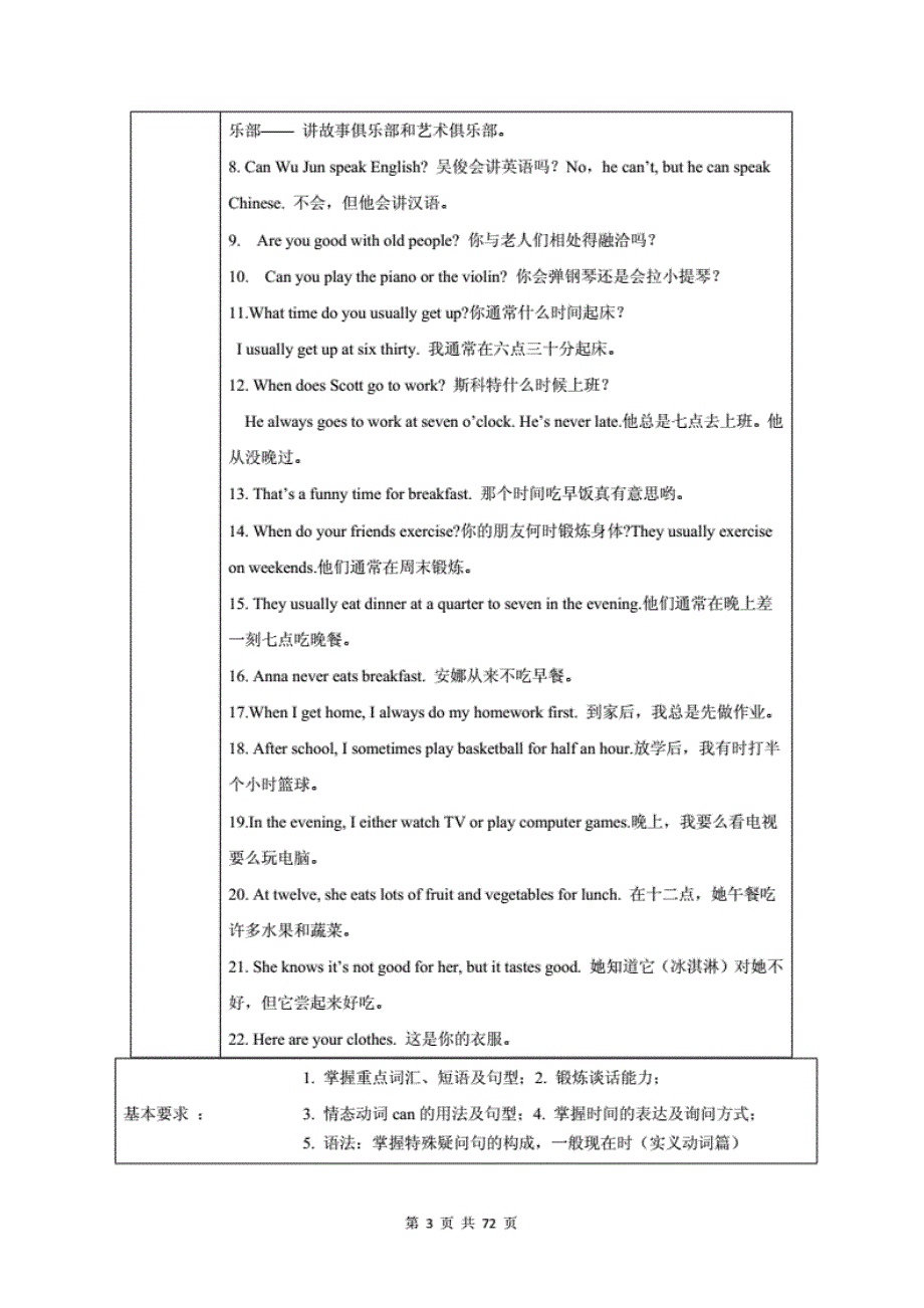 人教版七年级下册英语期末复习：Unit1－Unit12各单元语法知识点复习提纲（全面！）_第3页