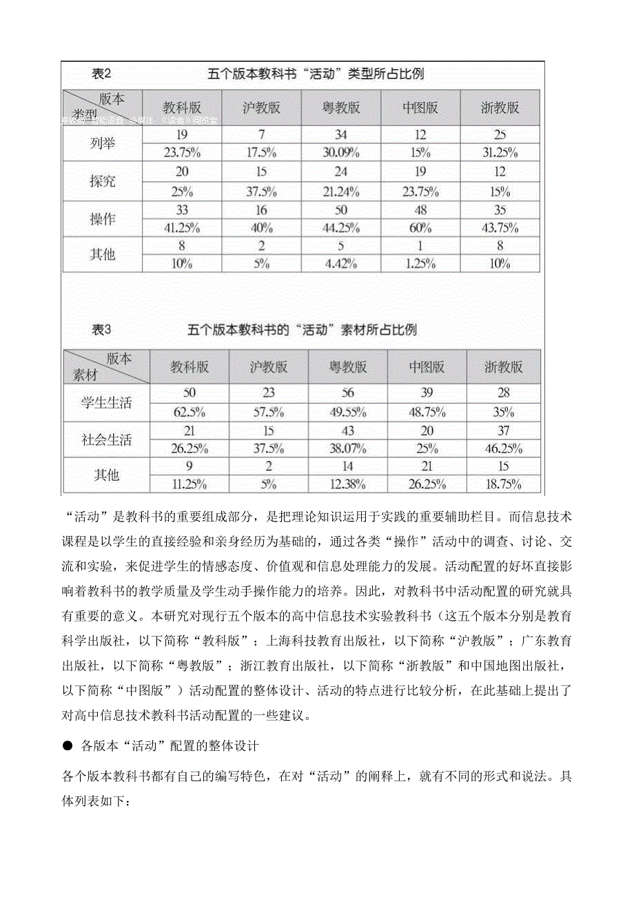 高中信息技术教科书活动配置的比较研究_第3页