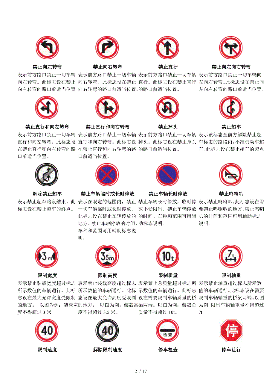 交通标志图片图解大全._第2页