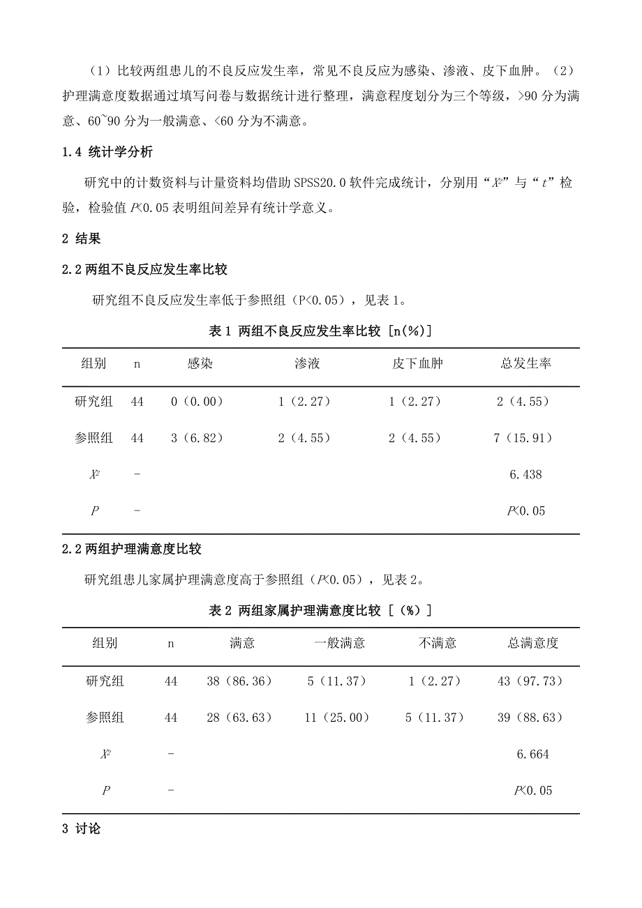 小儿护理中静脉留置针的临床应用效果探讨_第4页