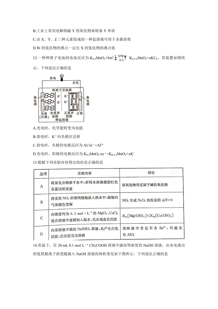 河南省九师联盟2022届高三上学期6月摸底考巩固卷化学Word版含答案_第4页