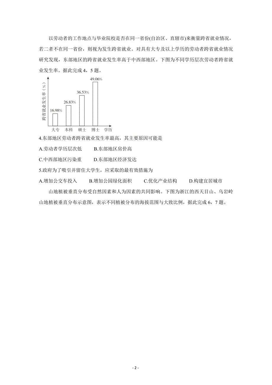 河北省“决胜新高考名校交流“2021届高三下学期3月联考题地理Word版含解析_第2页