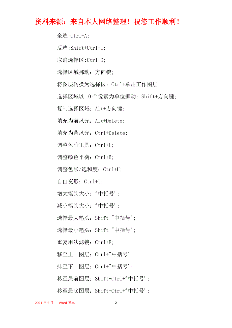 2021年photoshop快捷键使用方法_第2页