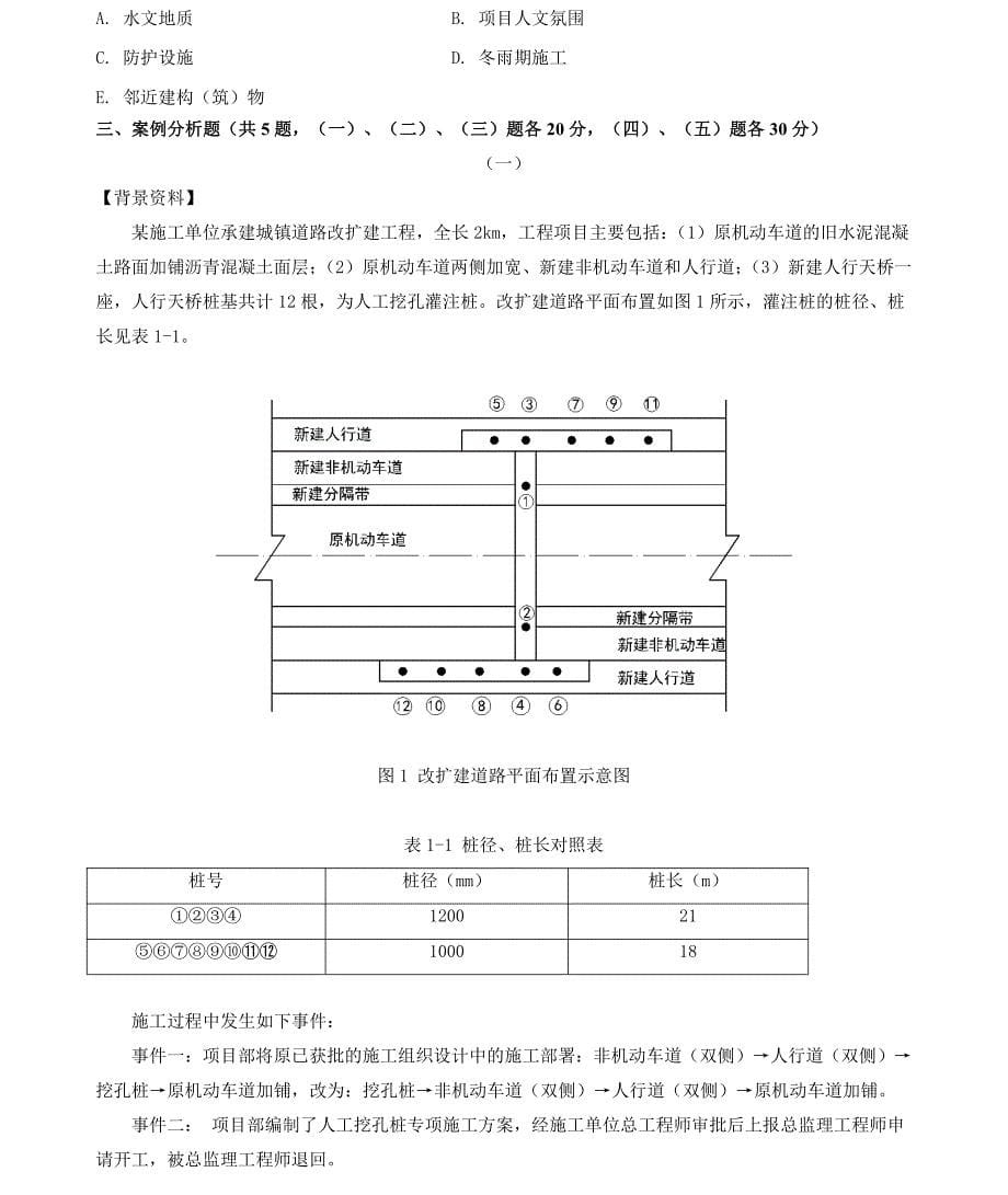 2017年-2020年一级建造师《市政公用工程管理与实务》历年考试真题及答案解析_第5页