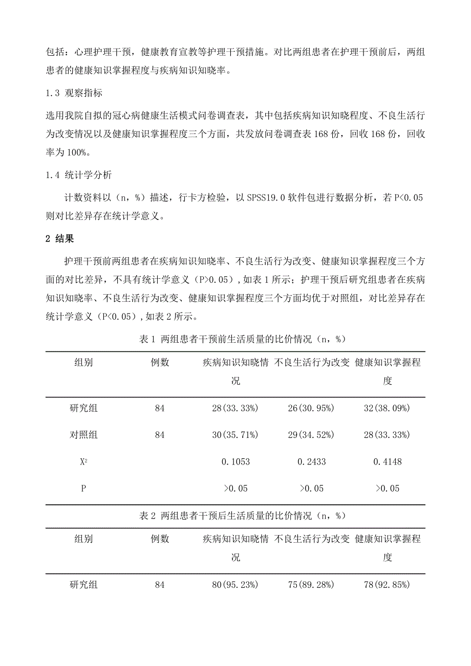 认知行为干预在住院冠心病患者护理中的应用价值分析_第3页