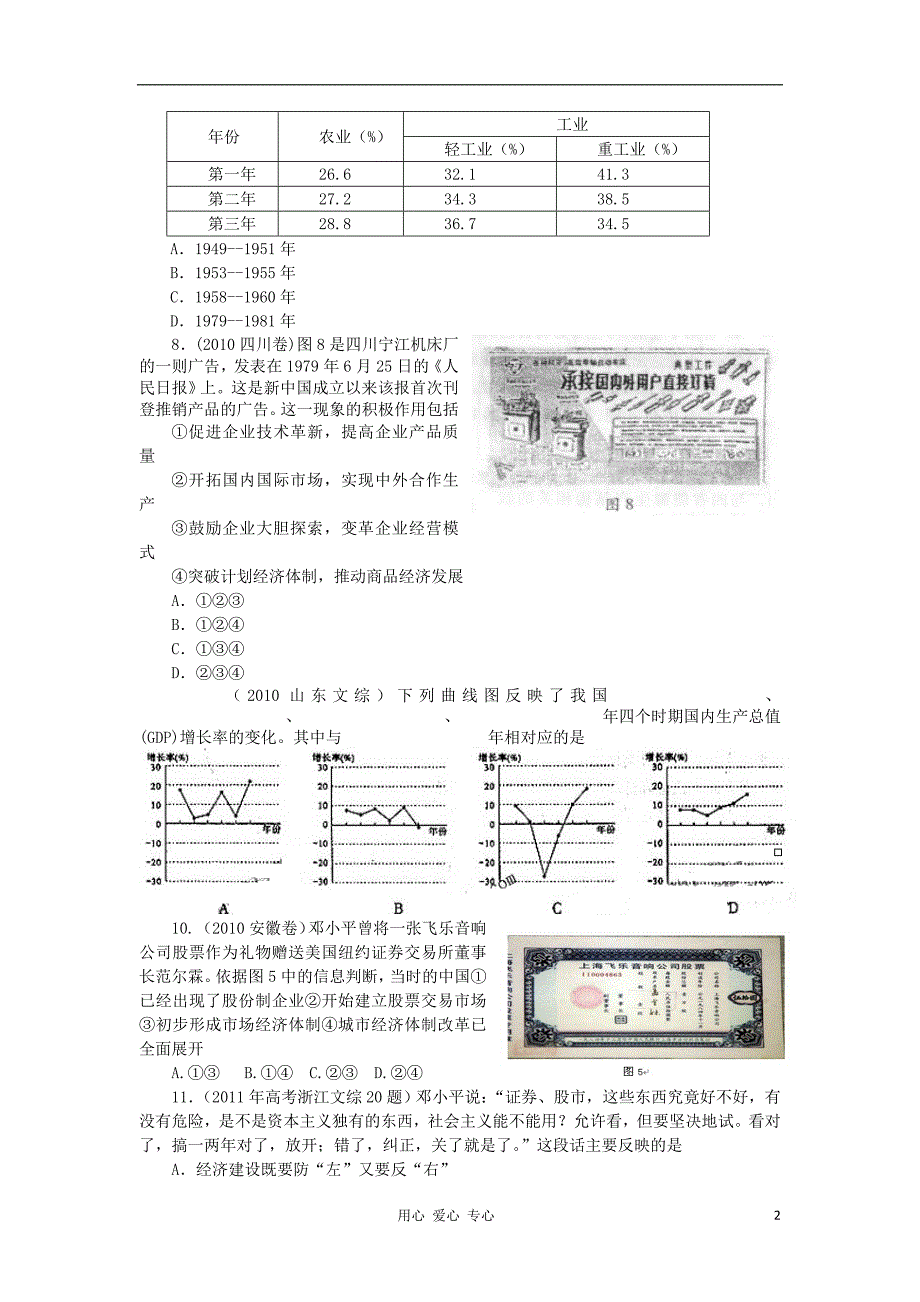 2012高中历史 4.2从计划经济到市场经济每课一练12 新人教版必修2_第2页