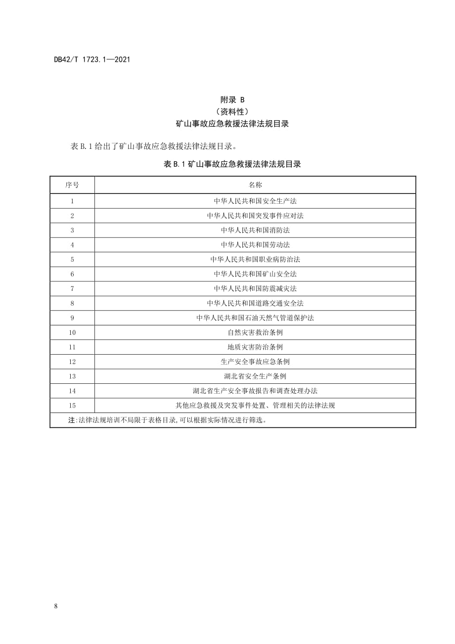 矿山事故训练基地救援训练装备、矿山事故应急救援法律法规目录_第3页