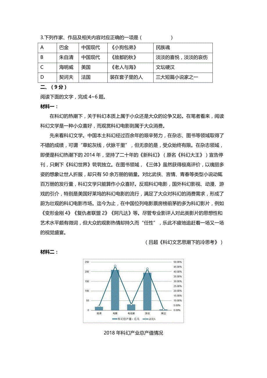 天津市某中学2020-2021学年高三上学期某次月考语文【试卷+答案】_第2页