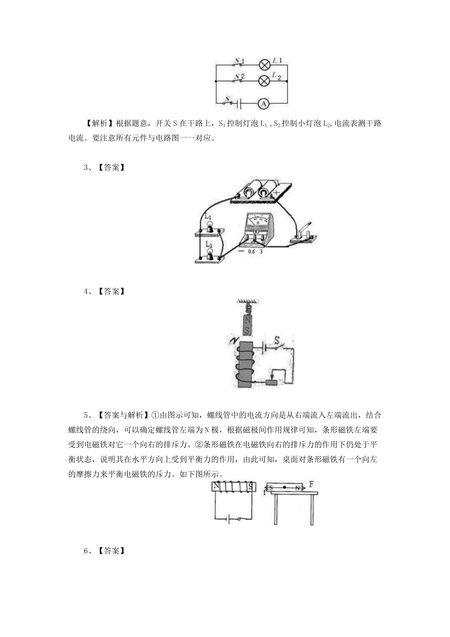 2021年人教版初中物理中考冲刺《电学作图题专题 》(提高) (含答案)_第4页