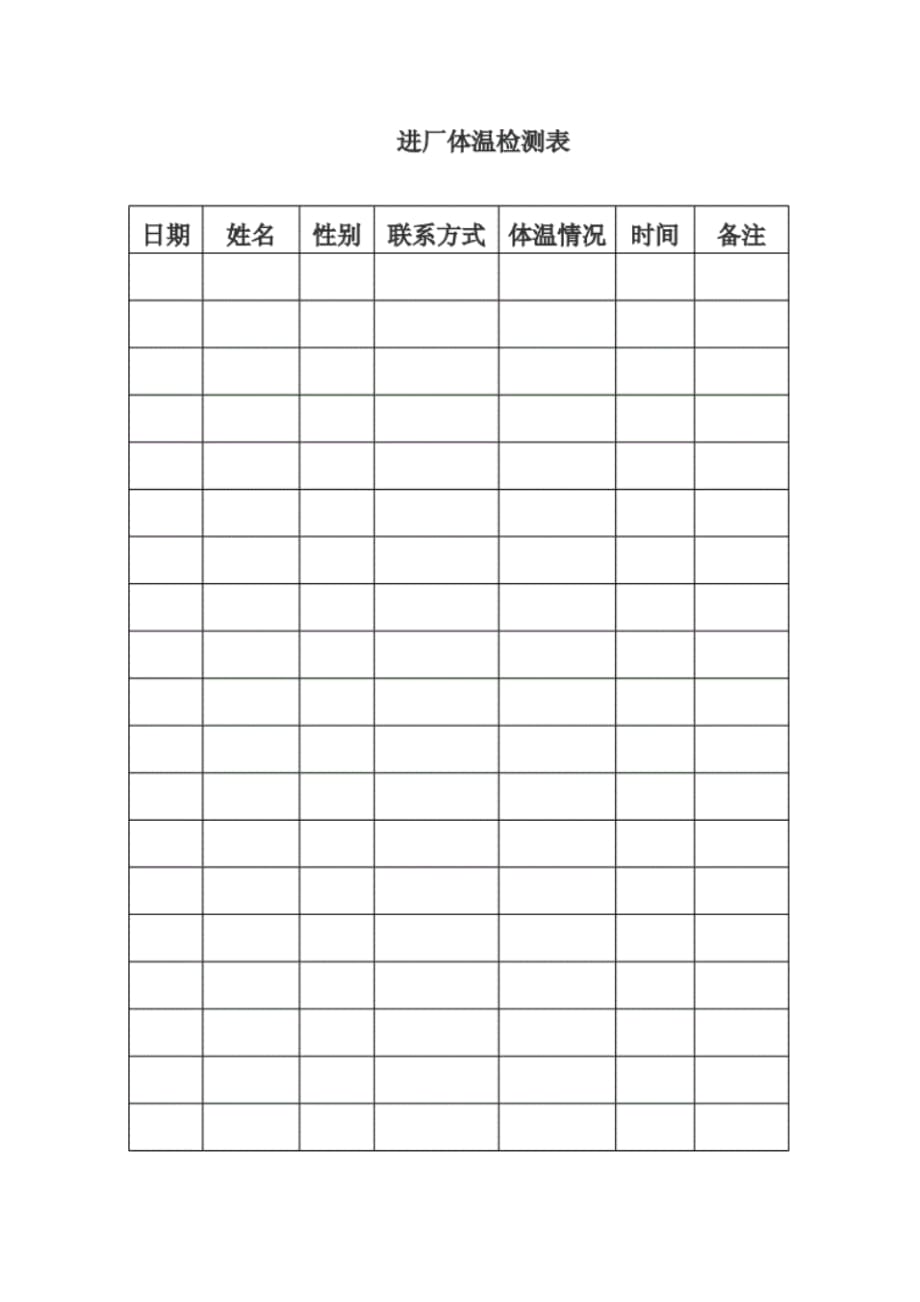 公司(企业)疫情防控台账表格.pdf_第2页