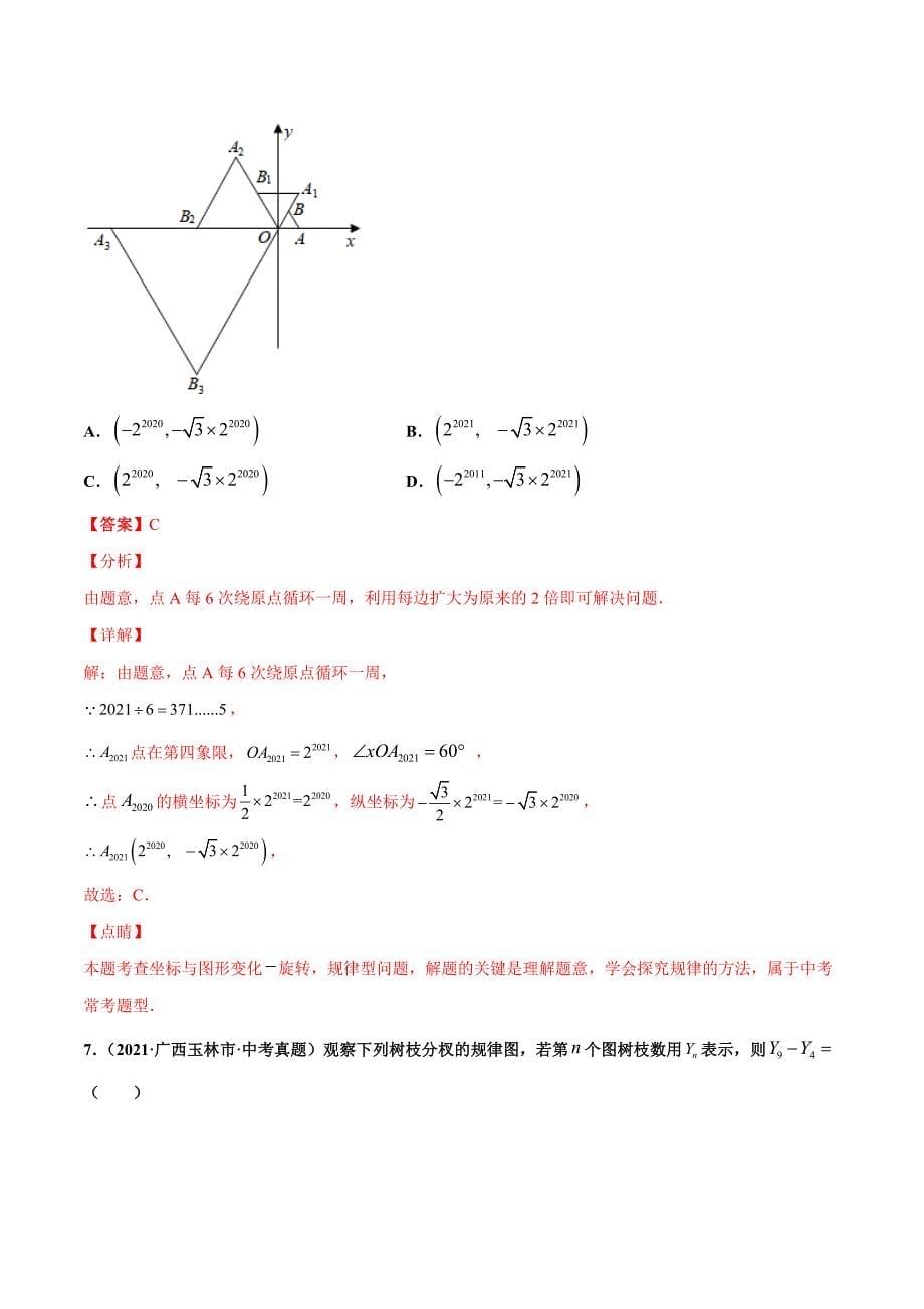 2021年全国中考数学真题分项-专题31 规律探究题-（解析版）_第5页