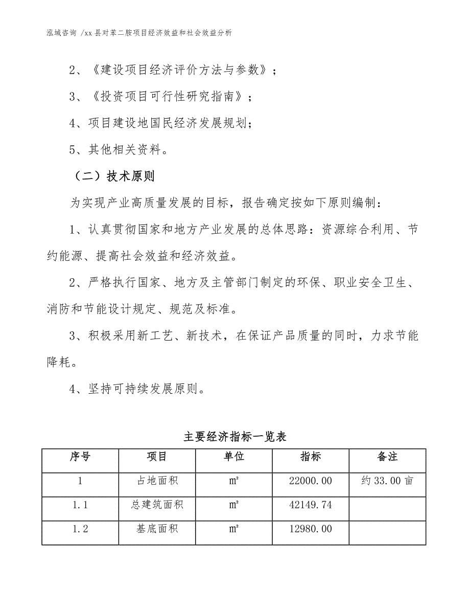 xx县对苯二胺项目经济效益和社会效益分析（范文参考）_第5页