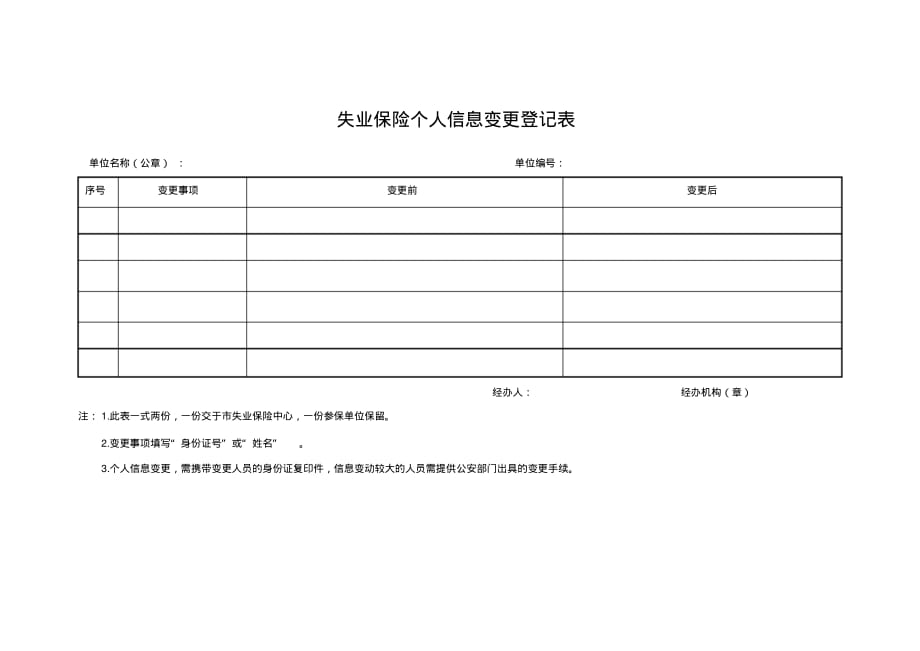 失业个人信息变更表_第1页