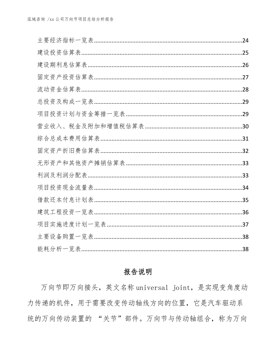 xx公司万向节项目总结分析报告（模板参考）_第3页