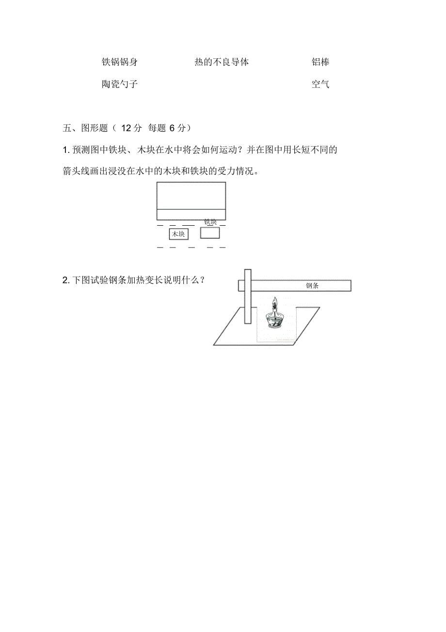 教科版小学科学五年下册期末复习测试卷及答案共6套_第5页