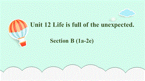 Unit 12-Section B (1a-2e)课件 初中英语人教版（新目标）九年级