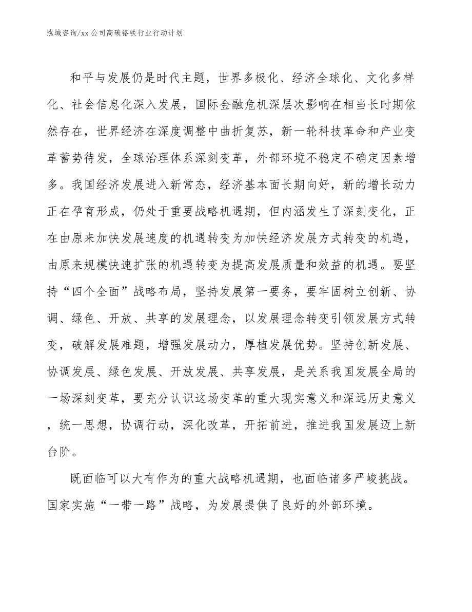 xx公司高碳铬铁行业行动计划（十四五）_第5页