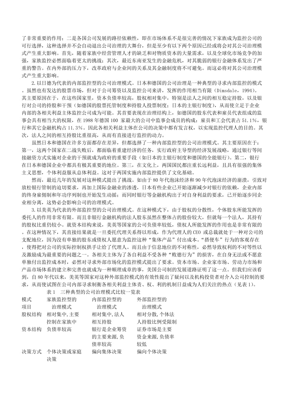 公司治理模式探讨DOC_第2页