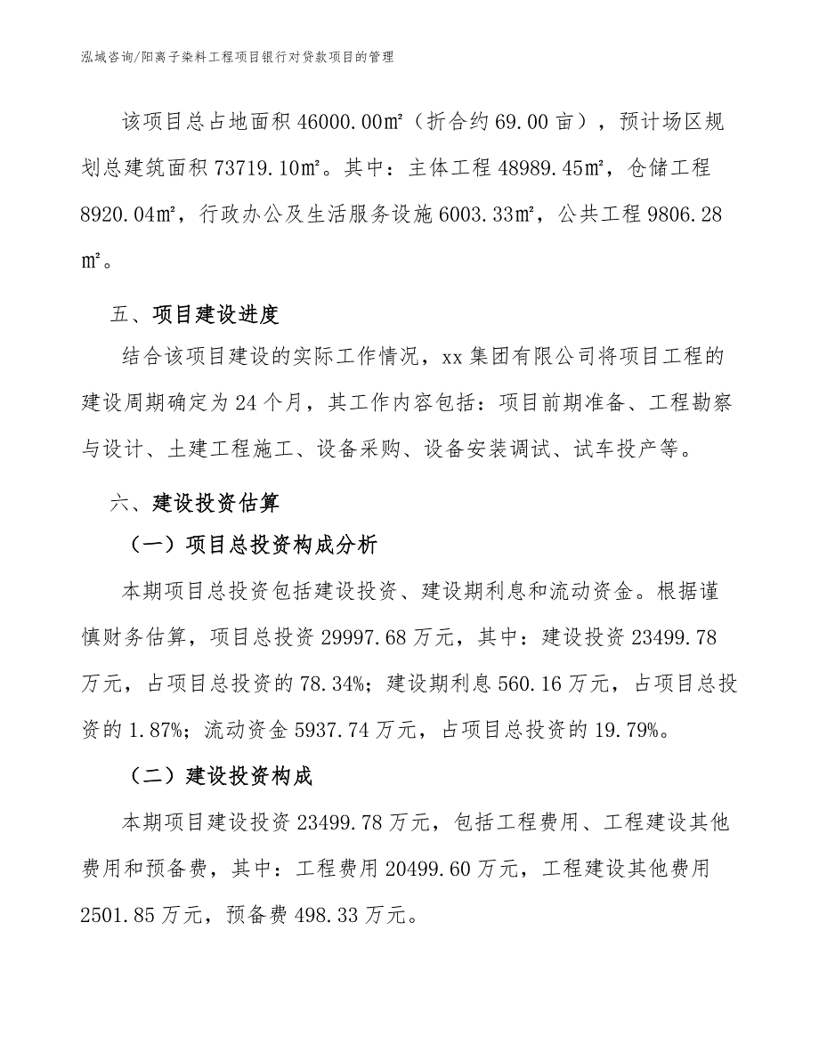 阳离子染料工程项目银行对贷款项目的管理（工程管理）_第3页