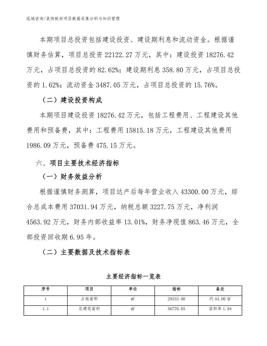 装饰板材项目数据采集分析与知识管理（工程项目组织与管理）_第3页