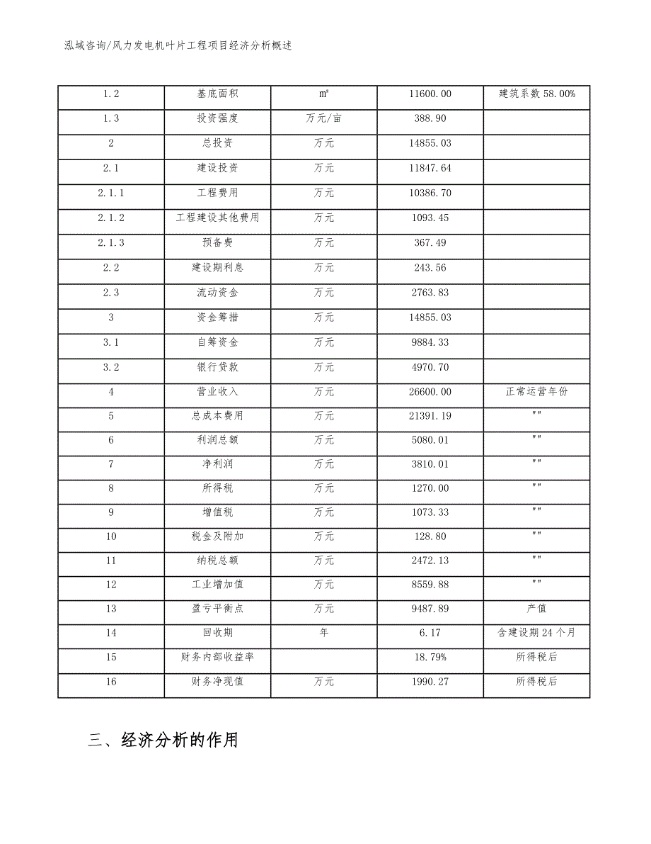 风力发电机叶片工程项目经济分析概述（工程项目组织与管理）_第3页