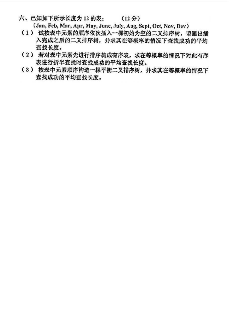 北京师范大学《834数据结构与程序设计》历年考研真题汇编_第3页