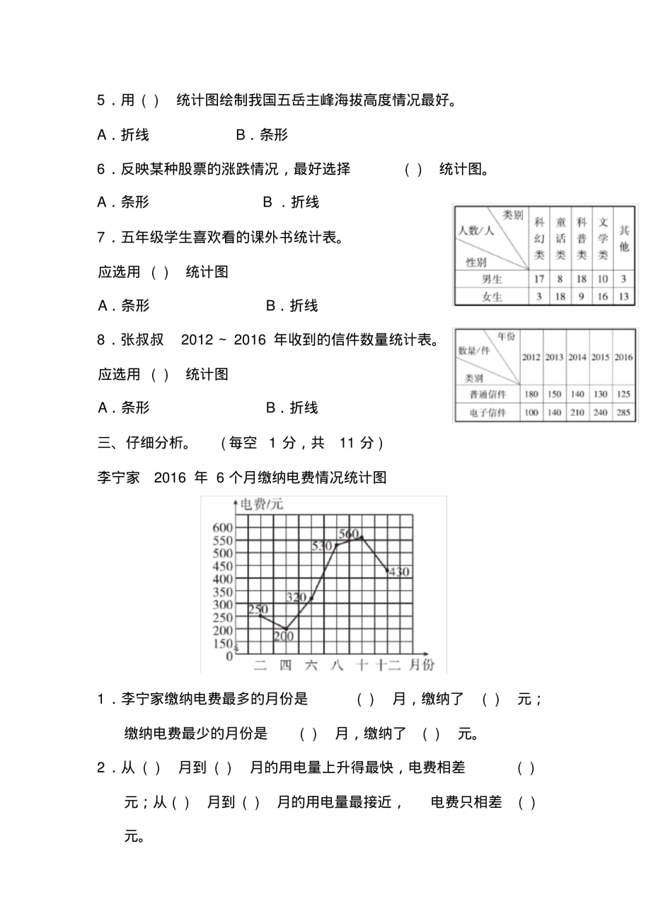 2020部编人教版五年级数学下册第七单元测试题及答案_第2页