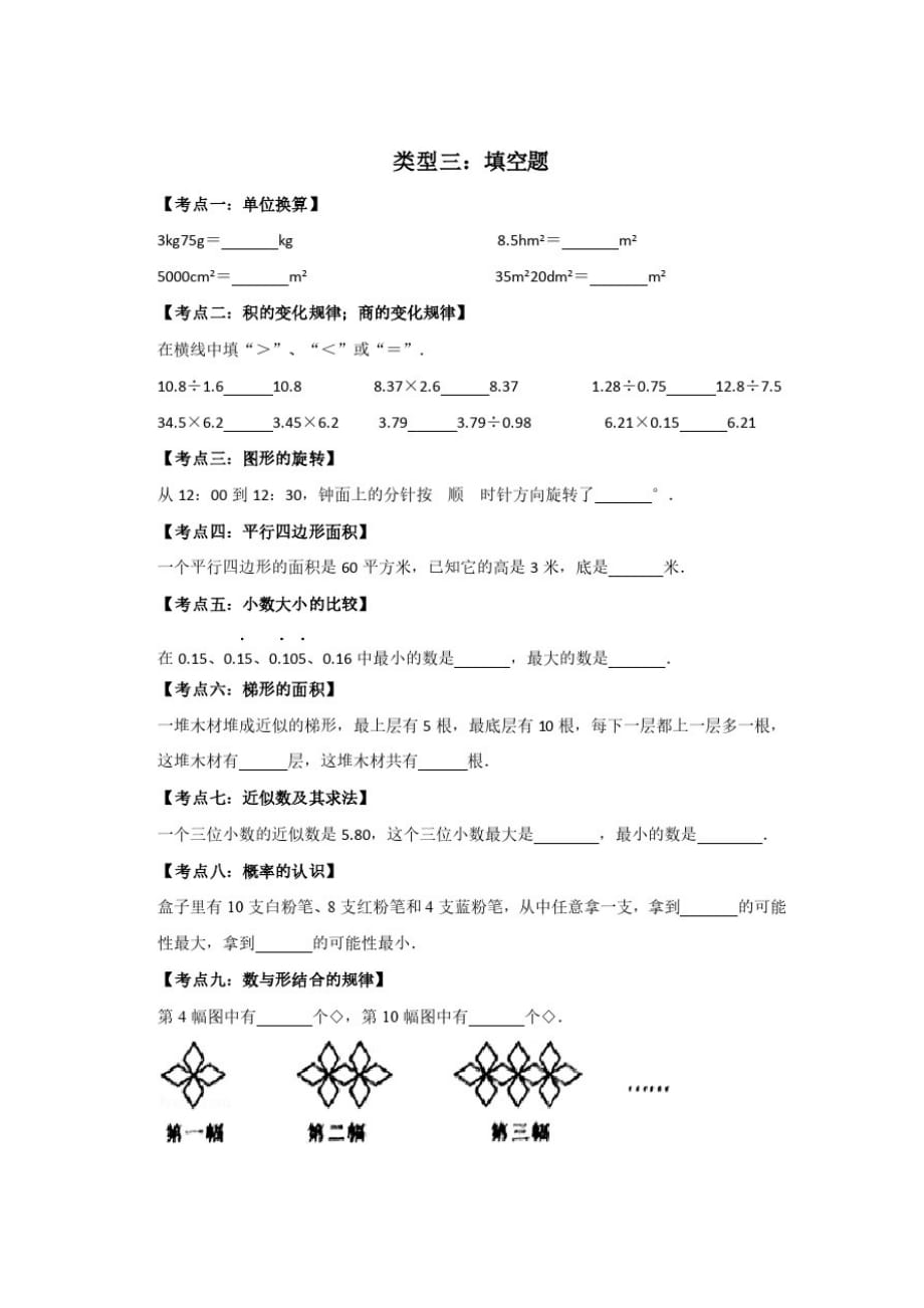 五年级上册数学考点梳理_第3页