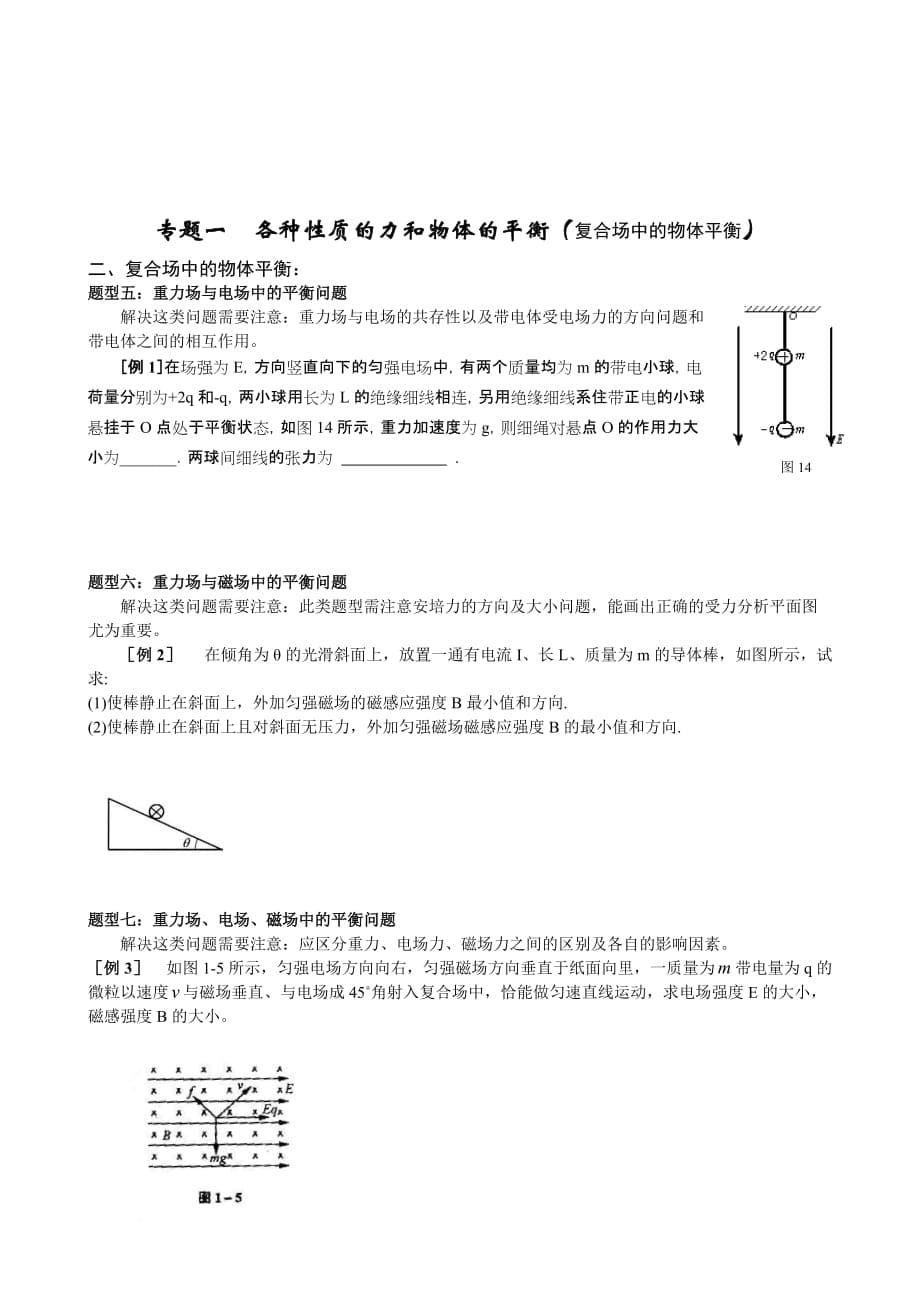 高三物理各种性质的力和物体的平衡讲义_第5页