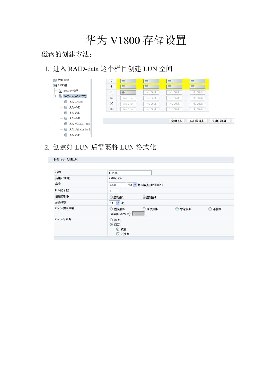 华为存储磁盘划分文档_第1页