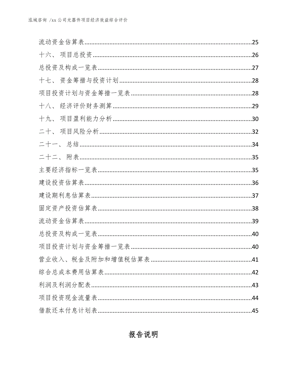 xx公司光器件项目经济效益综合评价（参考模板）_第2页