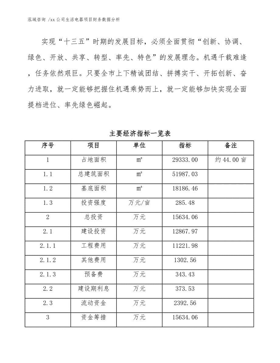 xx公司生活电器项目财务数据分析（模板参考）_第5页