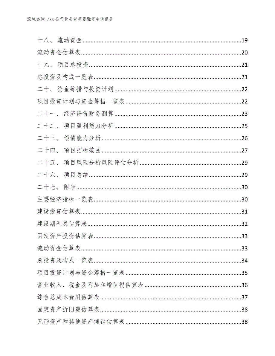 xx公司骨质瓷项目融资申请报告（模板）_第2页