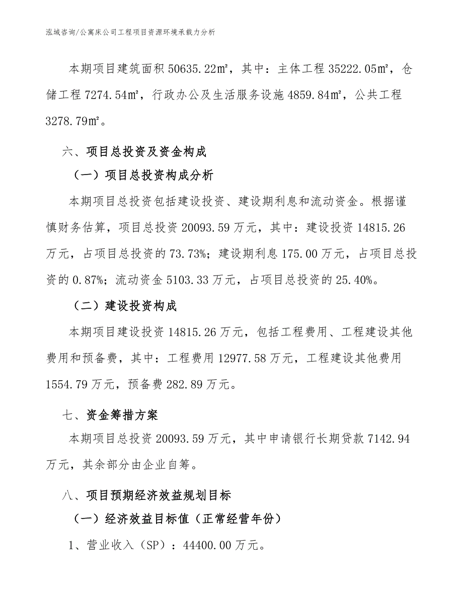 公寓床公司工程项目资源环境承载力分析（完整版）_第4页