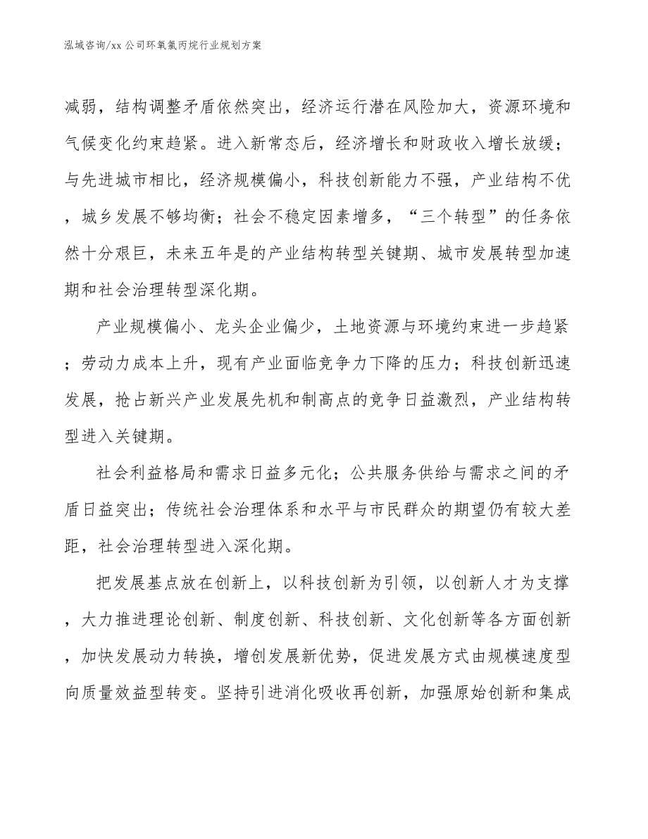 xx公司环氧氯丙烷行业规划方案（意见稿）_第5页