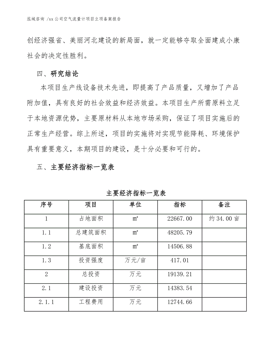 xx公司空气流量计项目立项备案报告（模板范本）_第4页