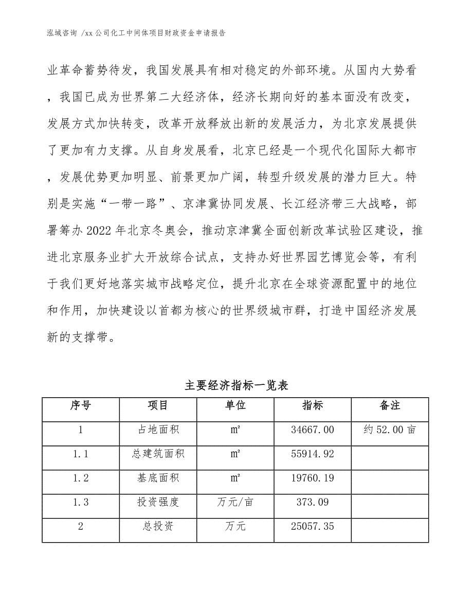 xx公司化工中间体项目财政资金申请报告（模板参考）_第5页