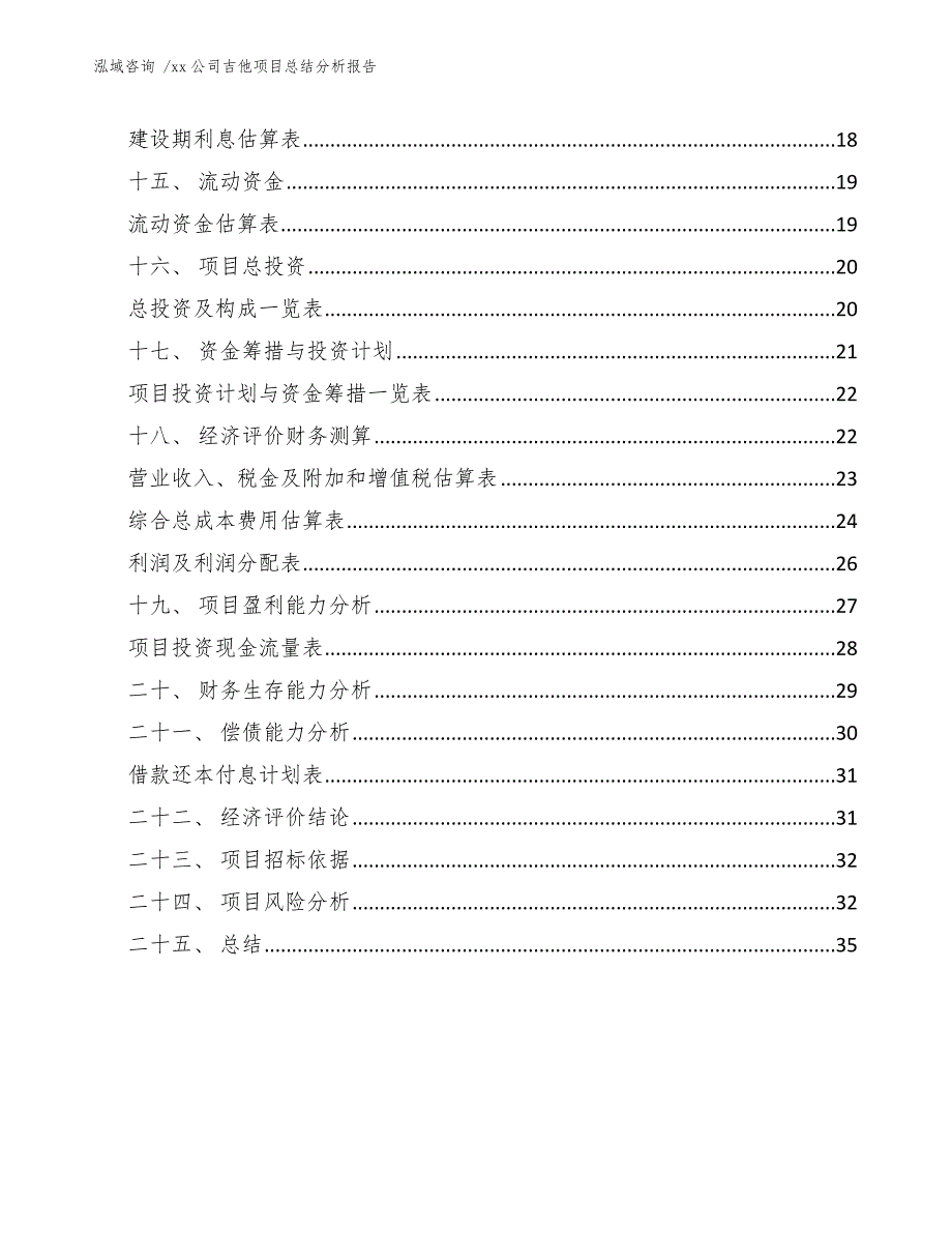 xx公司吉他项目总结分析报告（范文模板）_第2页