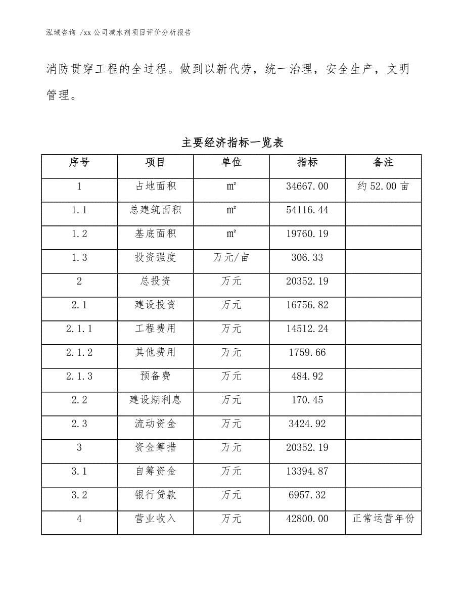 xx公司减水剂项目评价分析报告（范文）_第5页