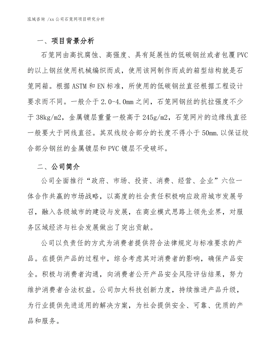 xx公司石笼网项目研究分析（模板参考）_第3页