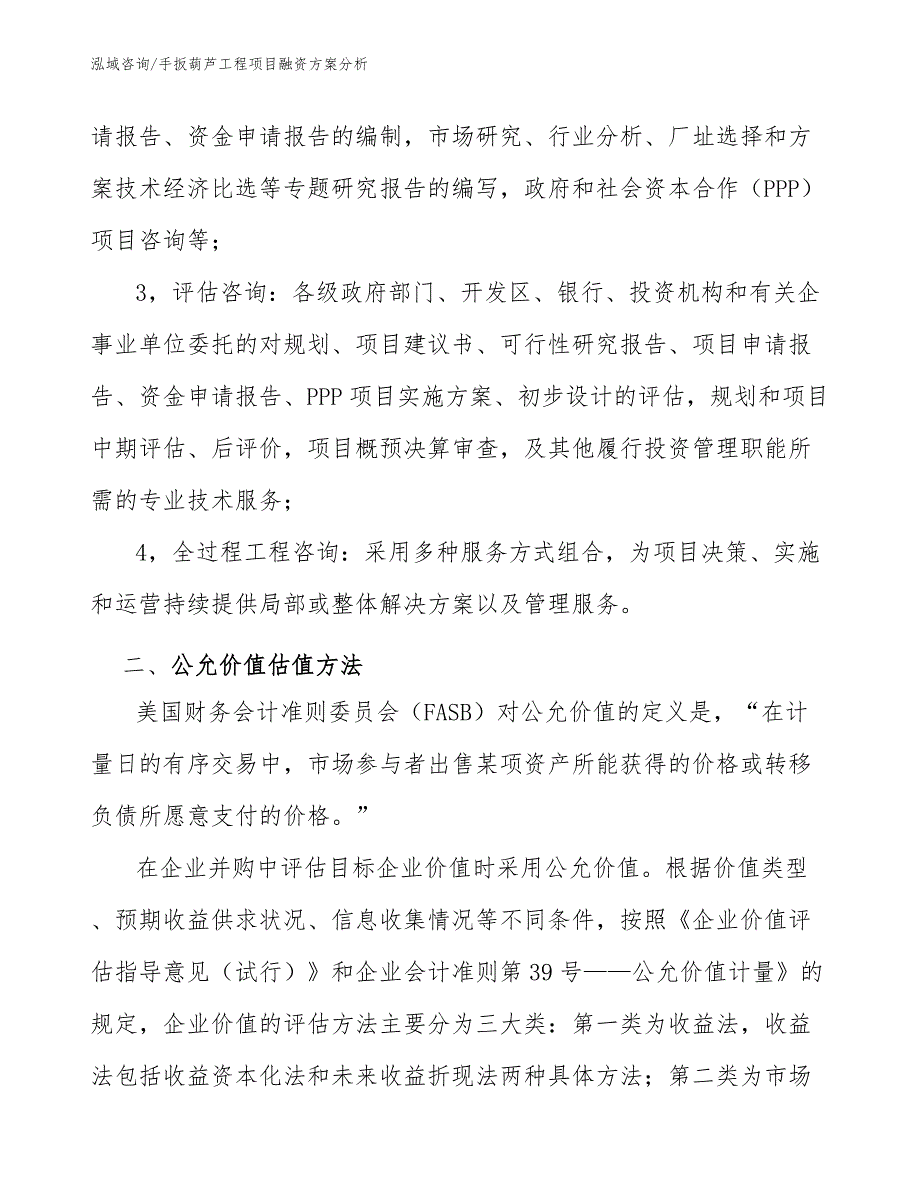 手扳葫芦工程项目融资方案分析（工程管理）_第2页