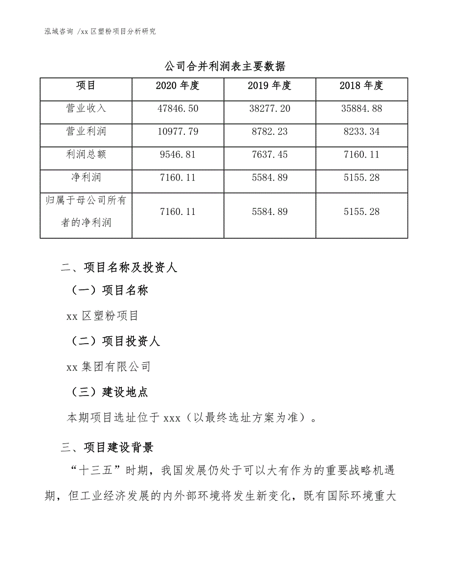 xx区塑粉项目分析研究（范文参考）_第4页