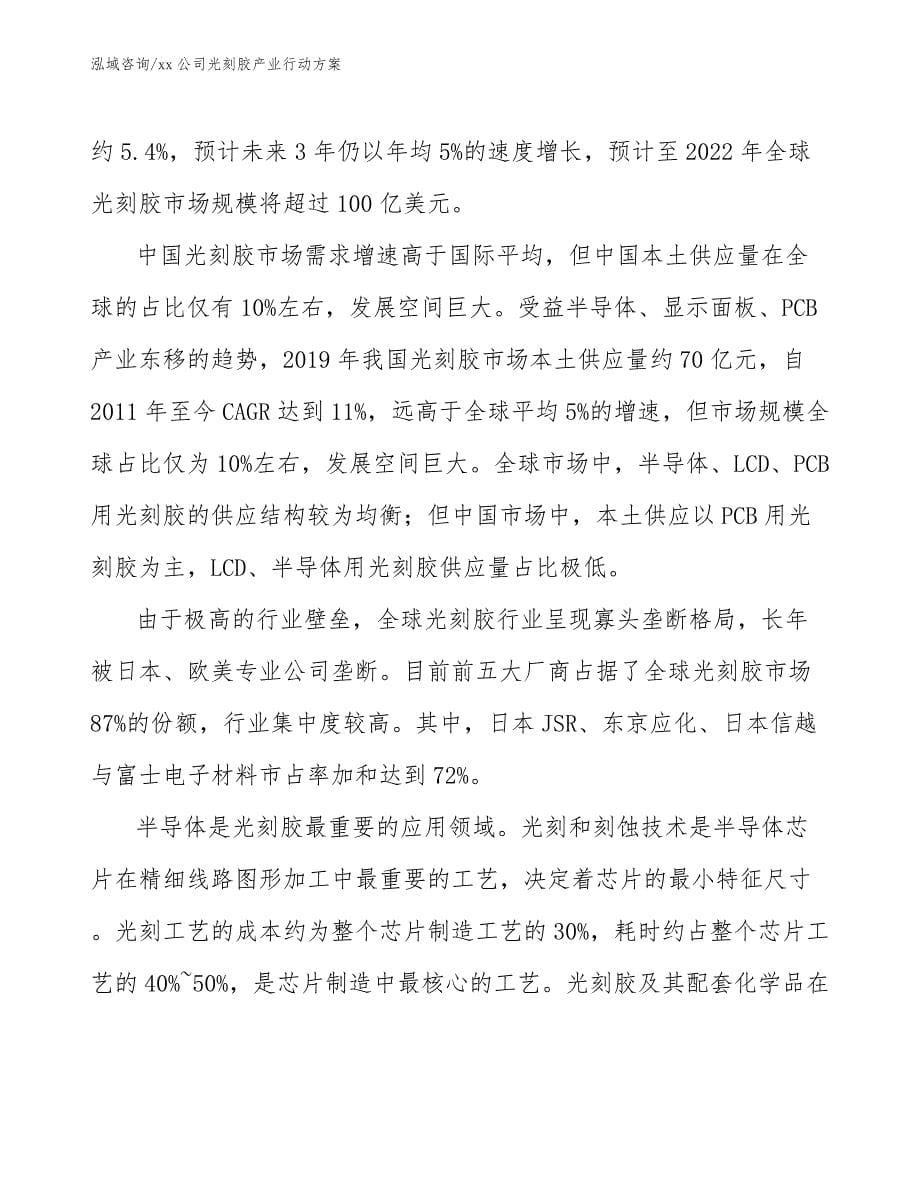 xx公司光刻胶产业行动方案（意见稿）_第5页