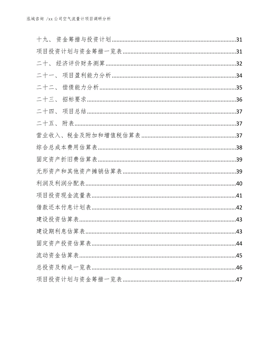 xx公司空气流量计项目调研分析（范文模板）_第3页