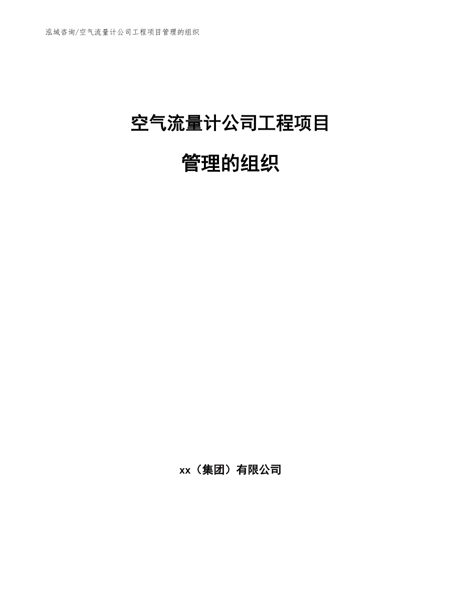 空气流量计公司工程项目管理的组织（工程管理）_第1页