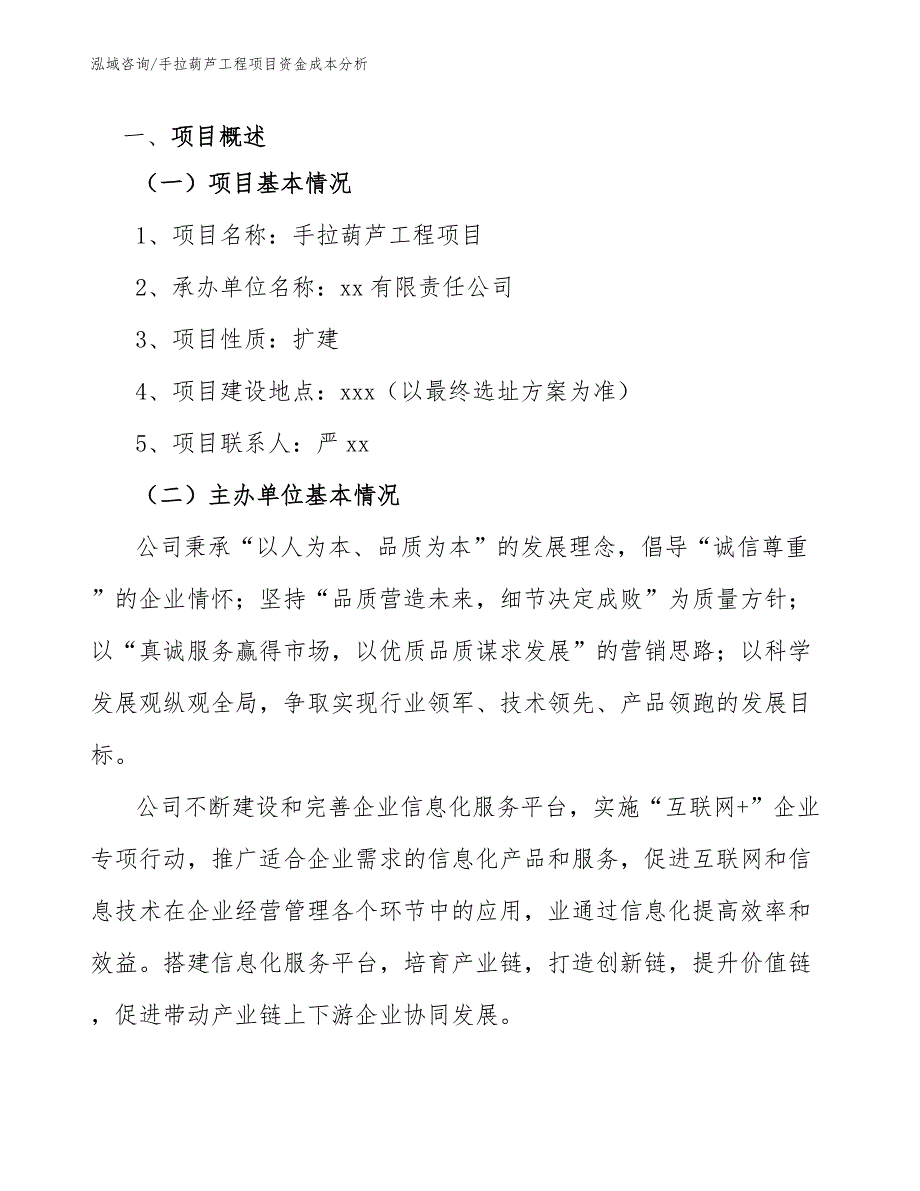 手拉葫芦工程项目资金成本分析（完整版）_第2页