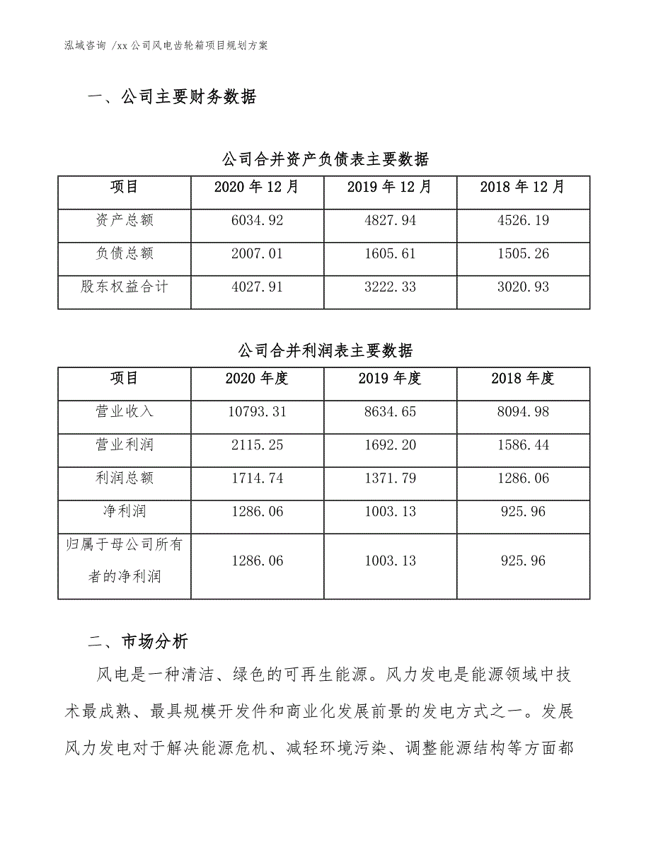 xx公司风电齿轮箱项目规划方案（模板范文）_第4页